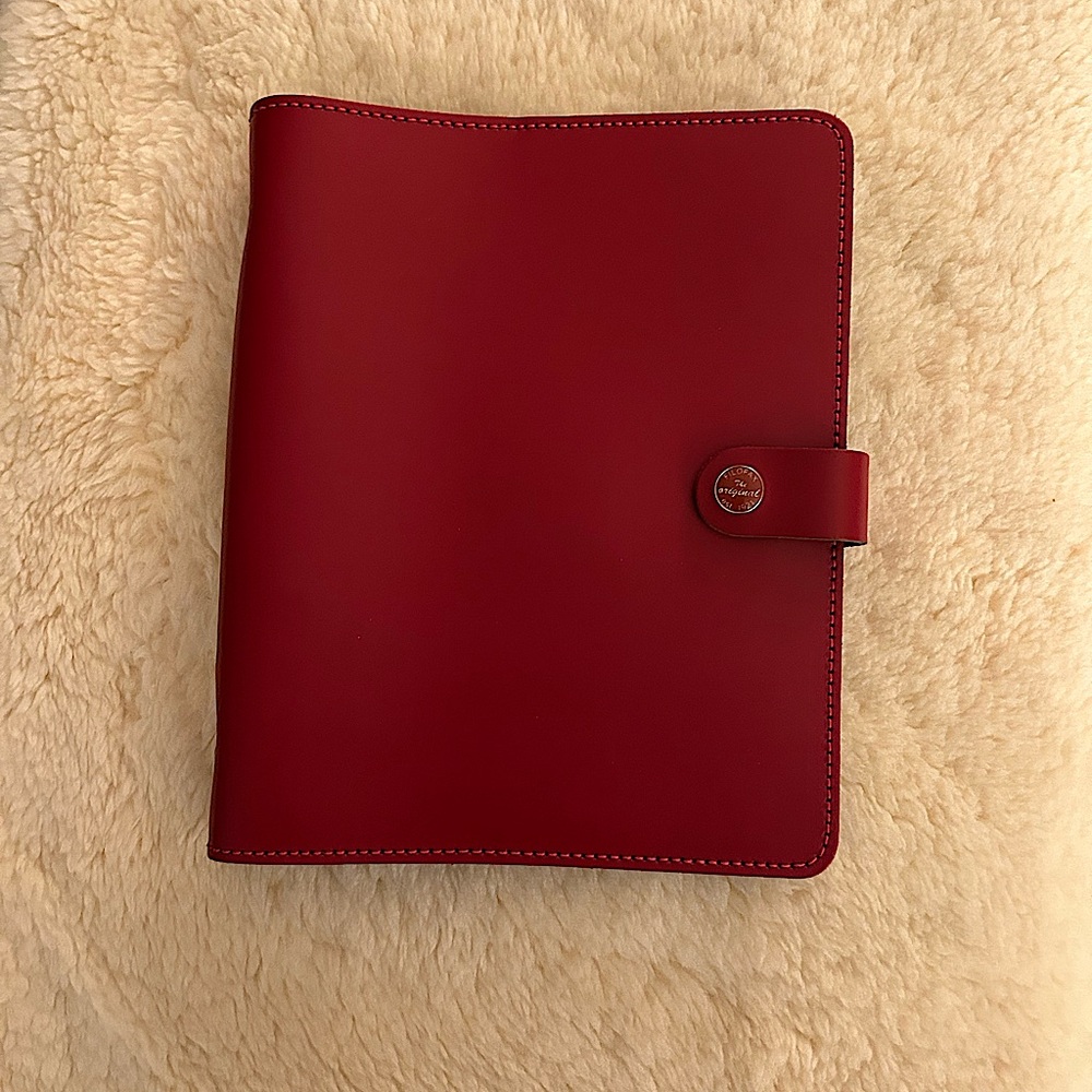 Filofax The Original A5 ring bound notebook Pillbox Red
